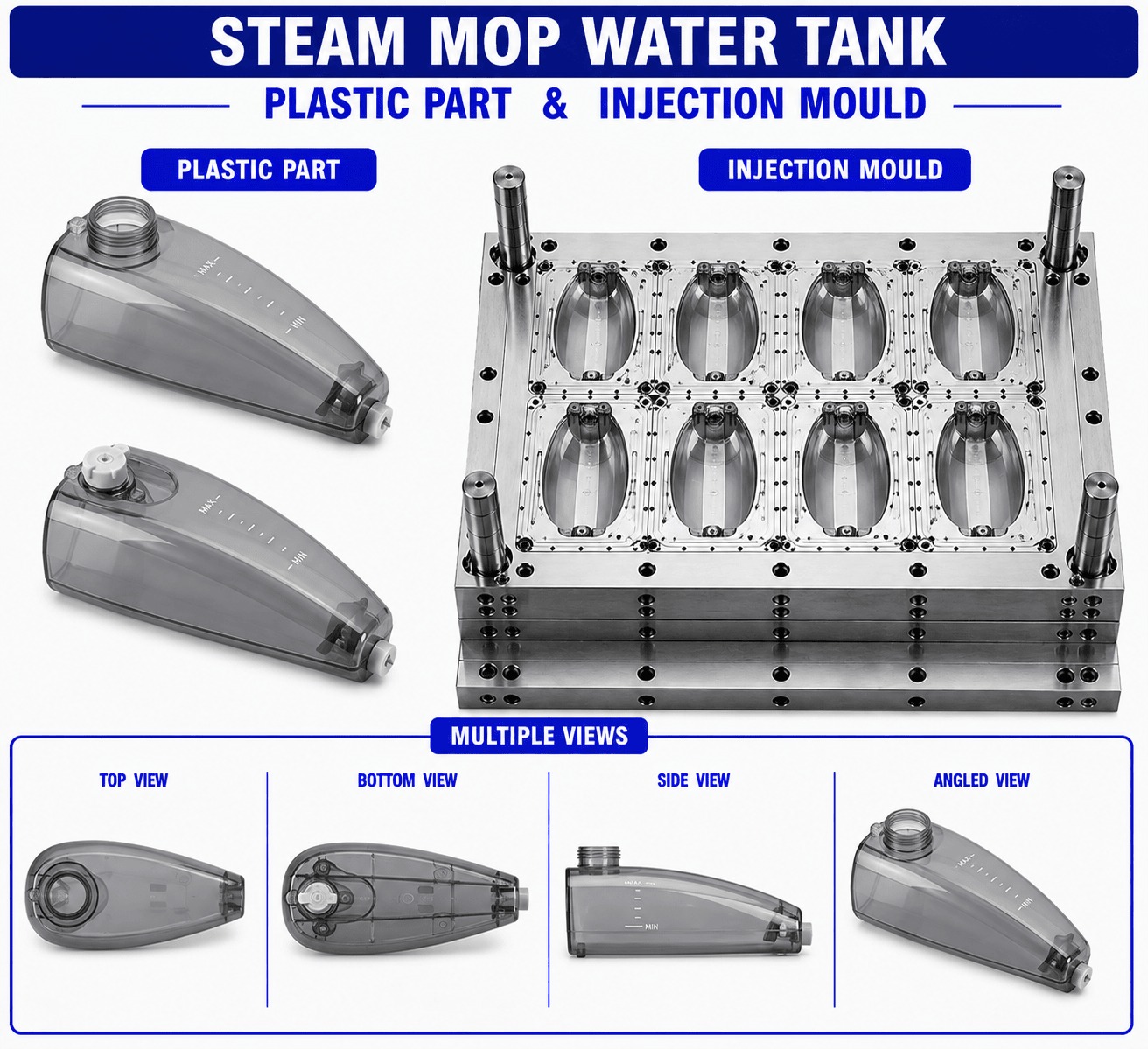 Steam Mop Plastic Water Tank Mould and Moulding Service